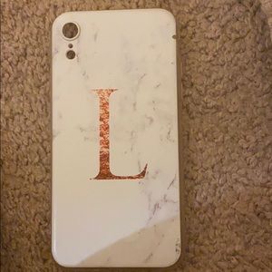 iPhone XR Marble Case with a “L”